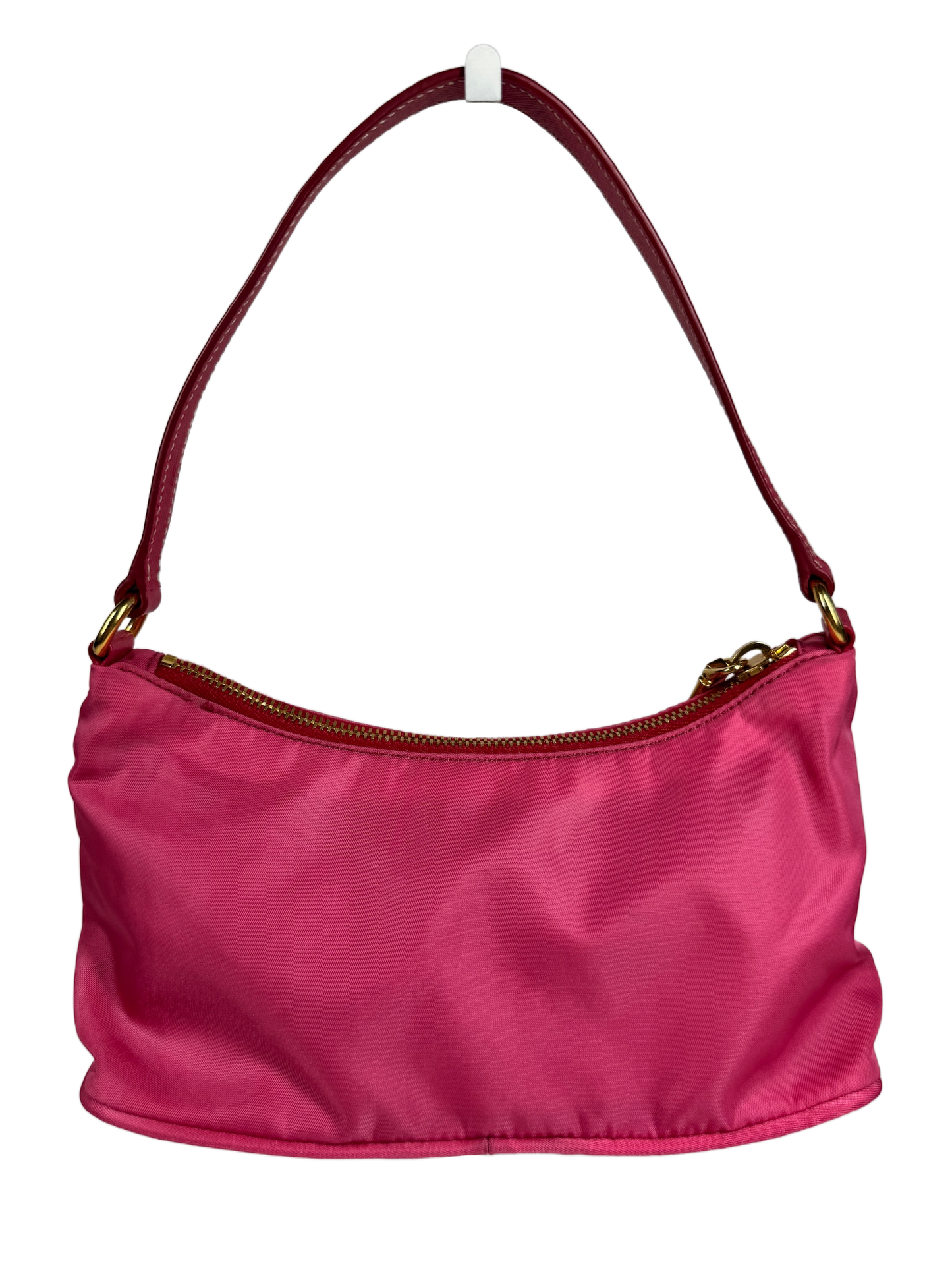 Prada Vintage Neon Pink Nylon Mini Shoulder Bag