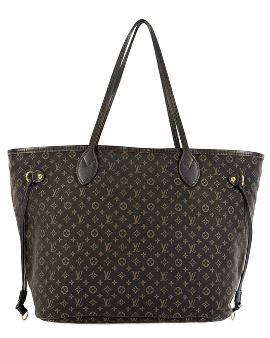 Louis Vuitton 2012 Brown Mini Lin Monogram Canvas Neverfull MM