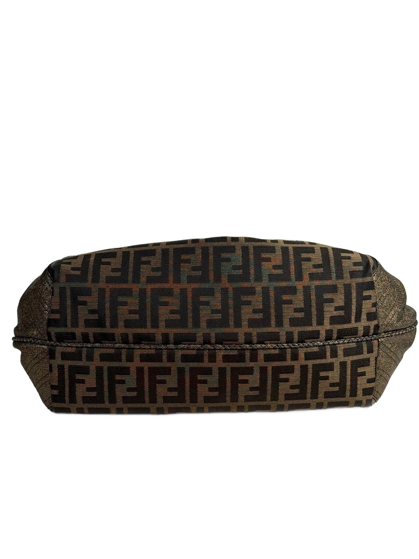 Fendi Vintage Brown Zucca Monogram Spy Bag