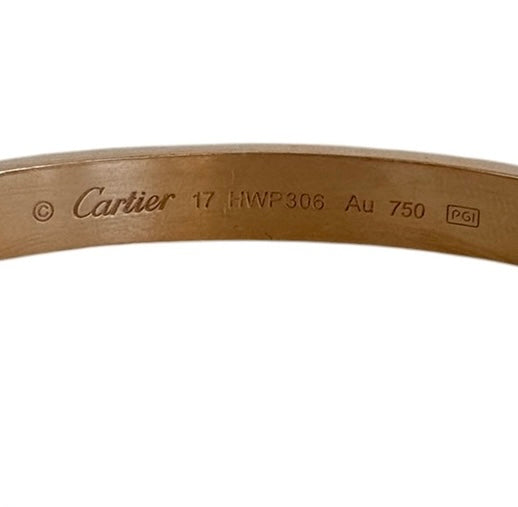 Cartier 2019 Classic Love Bracelet in 18K Rose Gold - 17 cm