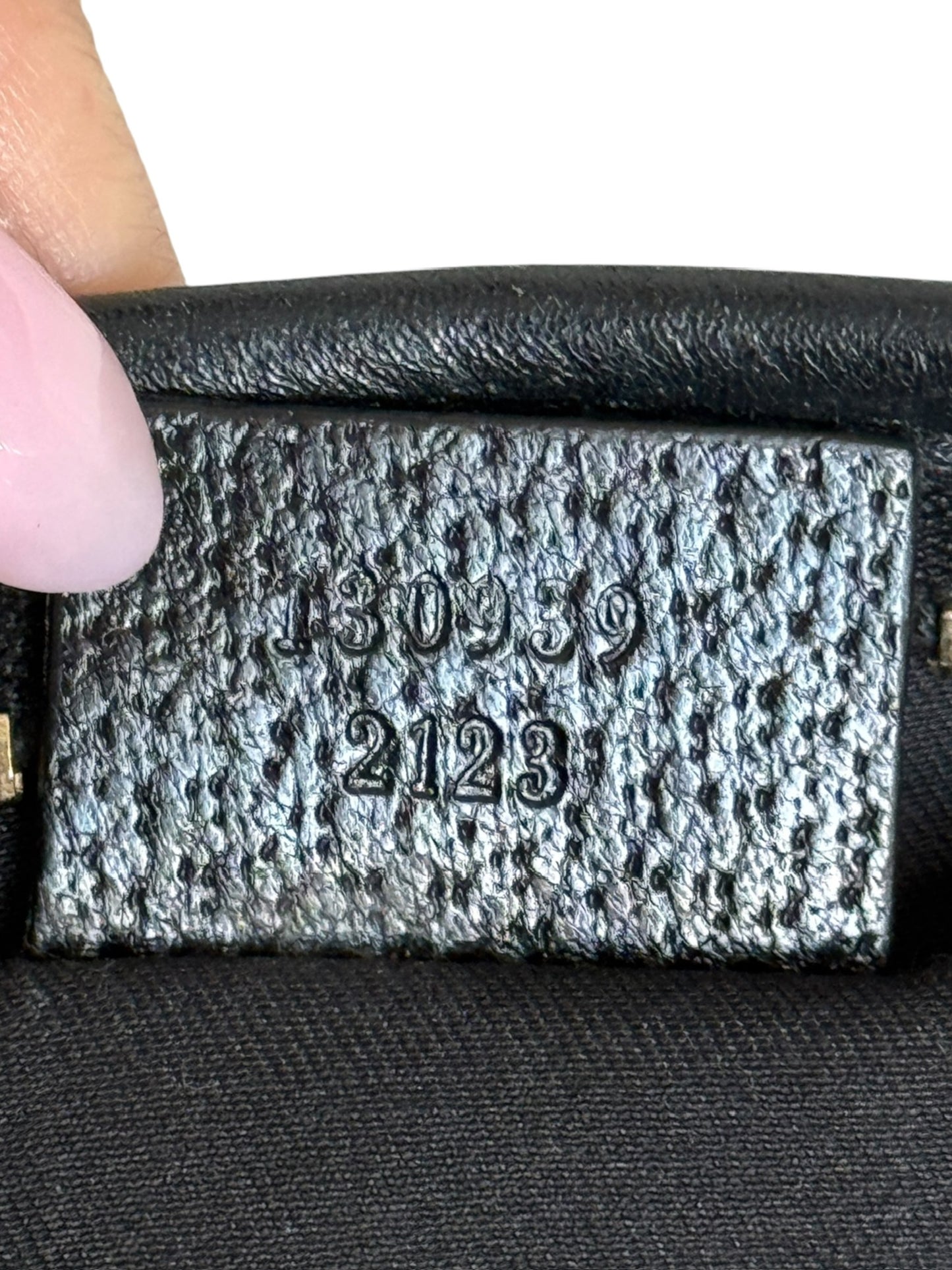 Gucci Vintage Black GG Monogram Canvas Round D Ring Abbey Pochette Shoulder Bag