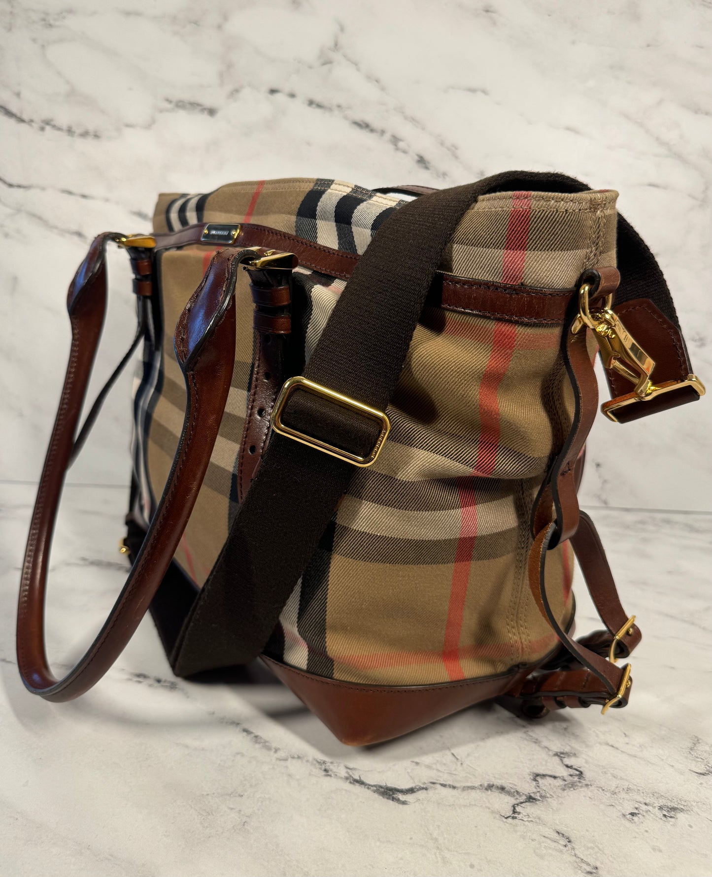 Burberry Check Marta Convertible Diaper Bag w Changing Pad