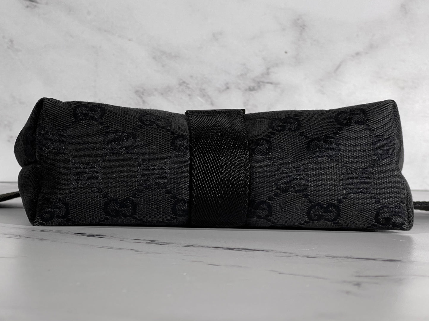 Gucci Vintage Black GG Monogram Bum / Belt / Waist Bag