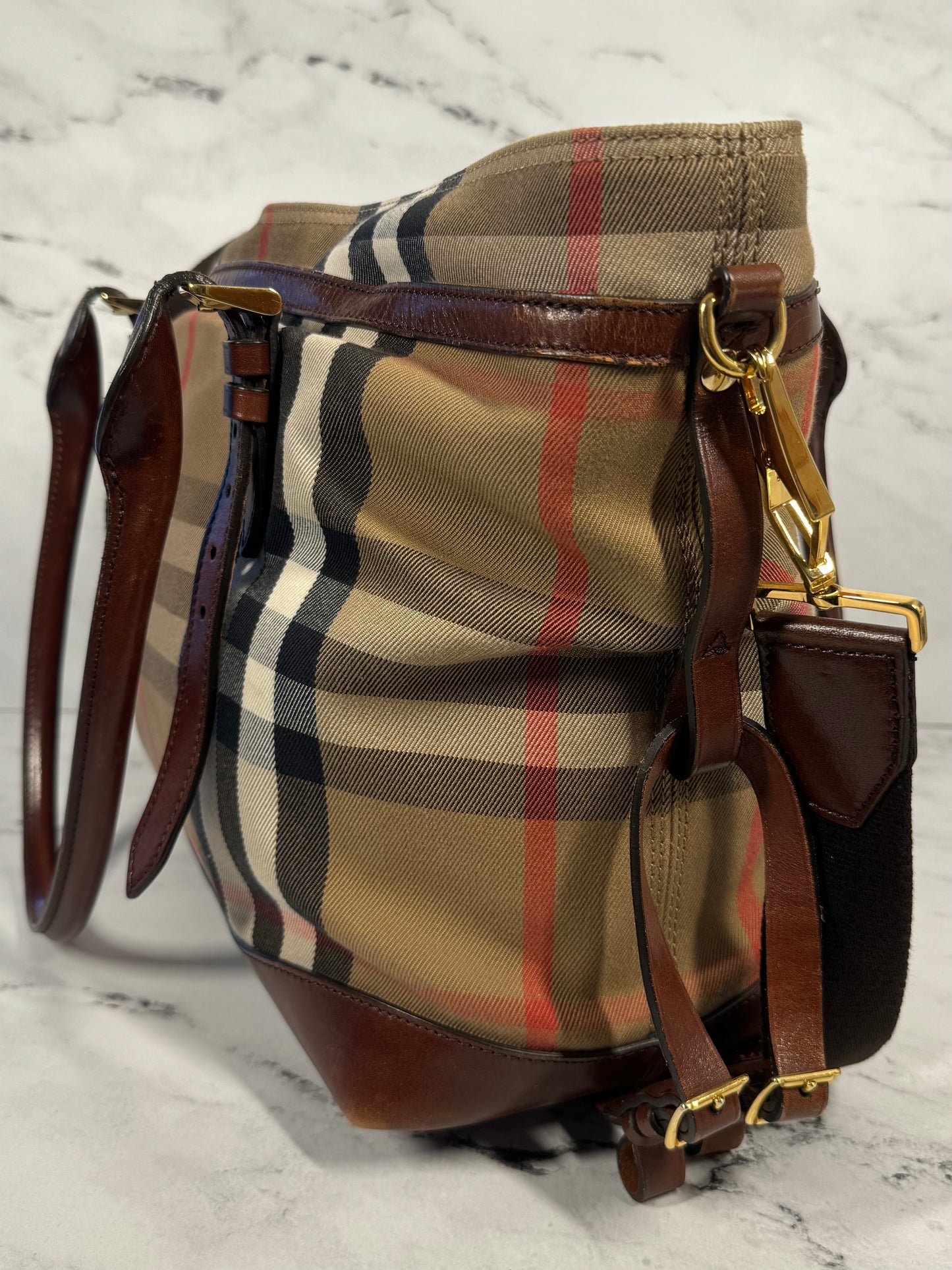 Burberry Check Marta Convertible Diaper Bag w Changing Pad