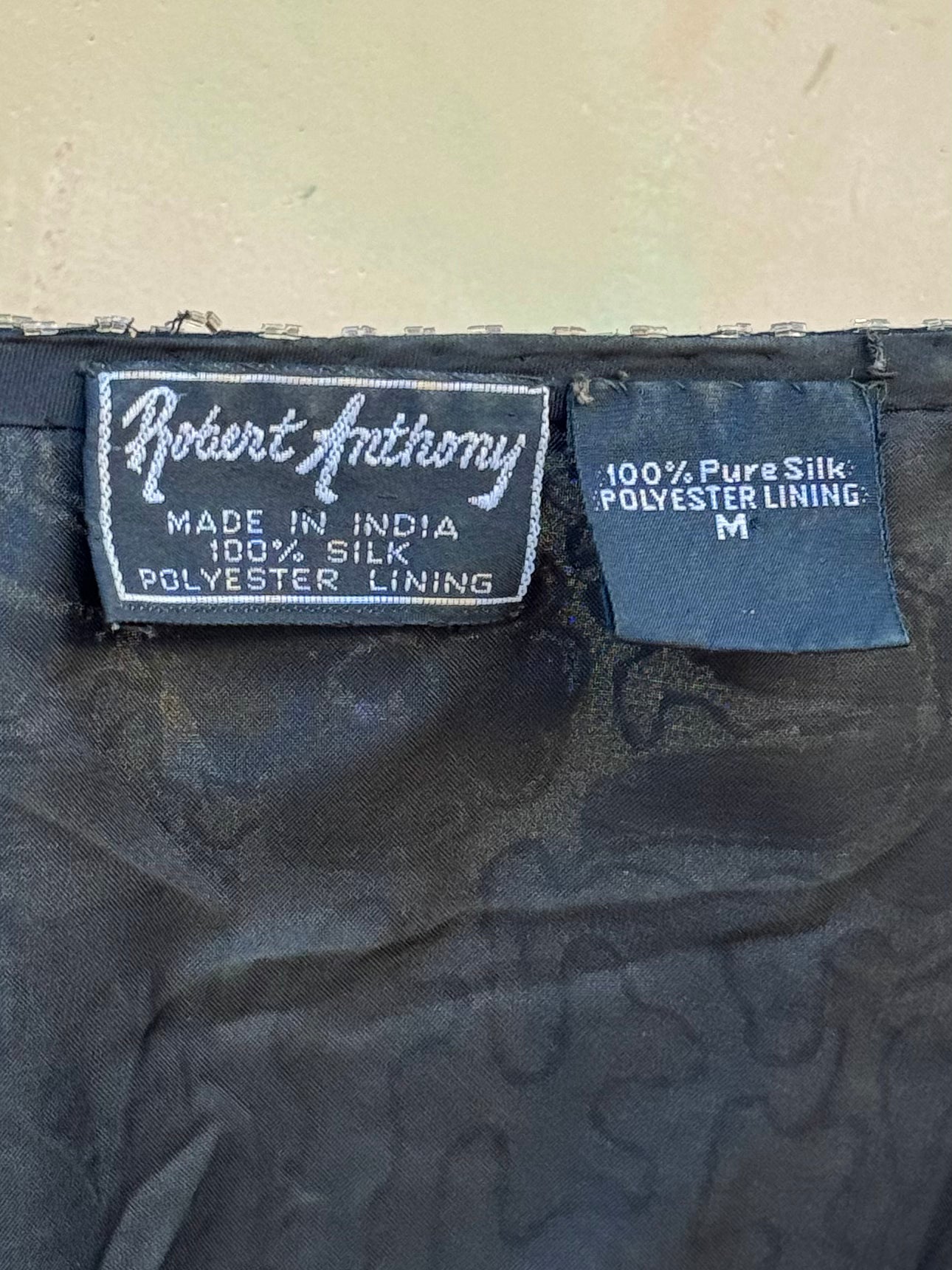 Robert Anthony Vintage Silk Beaded Sequin Evening Jacket
