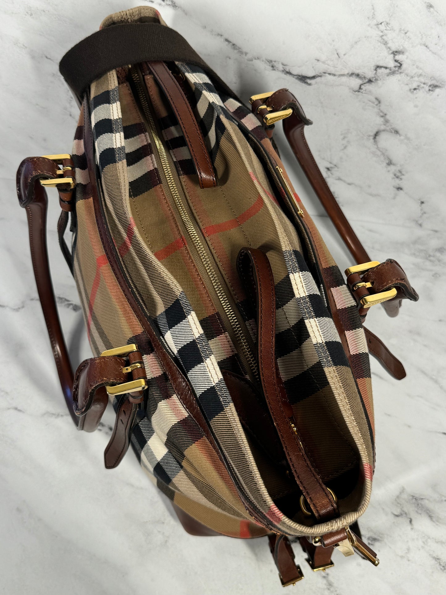 Burberry Check Marta Convertible Diaper Bag w Changing Pad