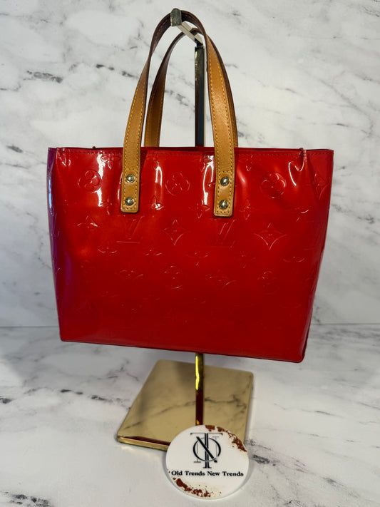 Louis Vuitton Vintage Cherry Cerise Red Monogram Vernis Reade PM