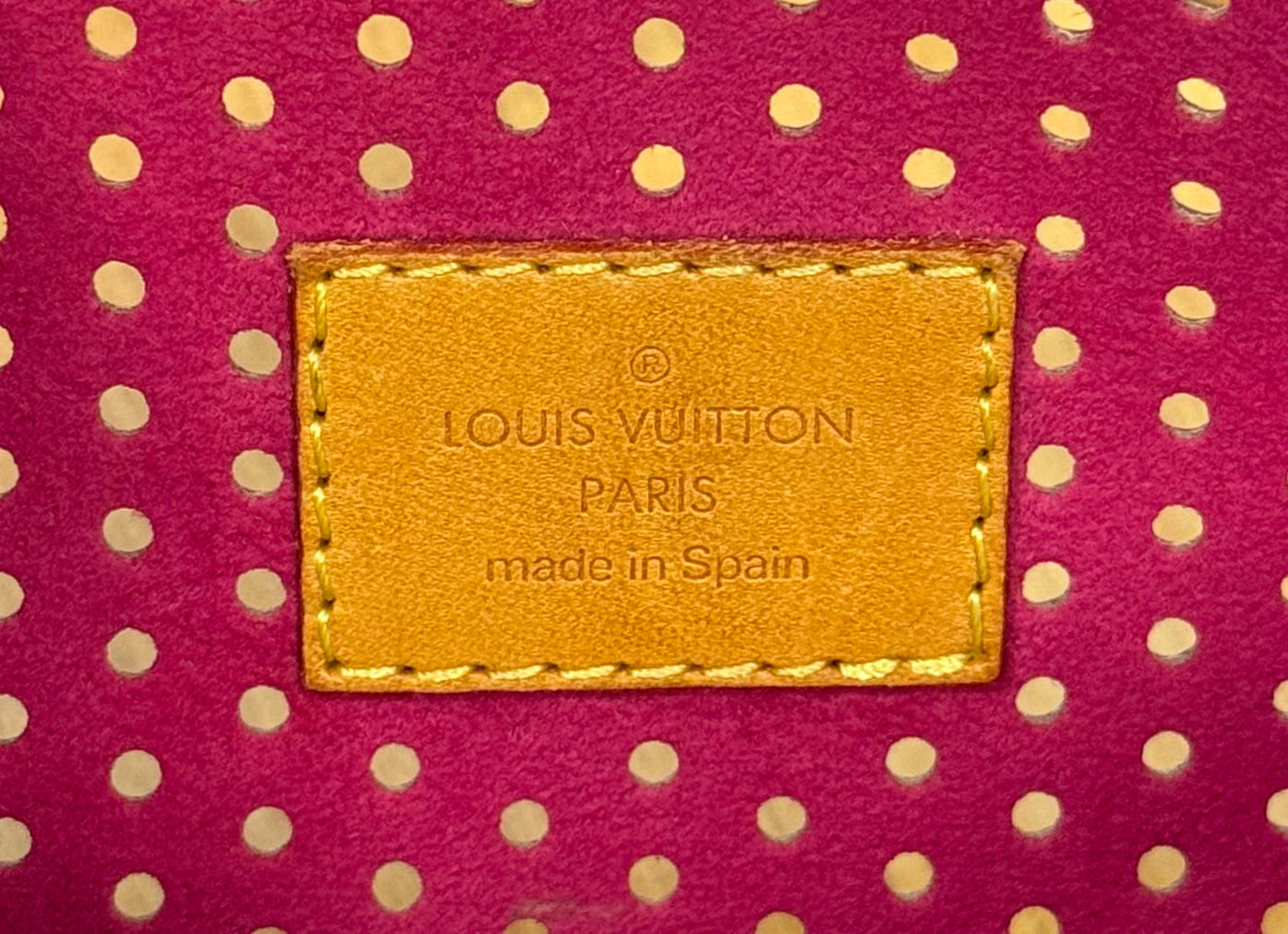Louis Vuitton Vintage Fuchsia Perforated Monogram Pochette Accessoires