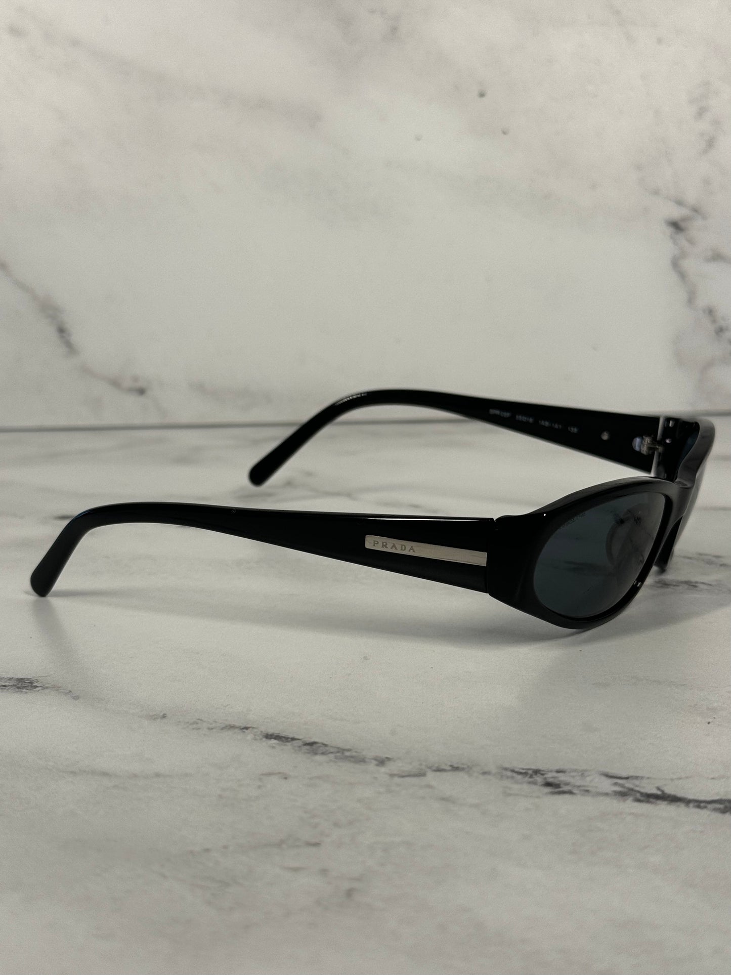 Prada Vintage Black Oval Sunglasses
