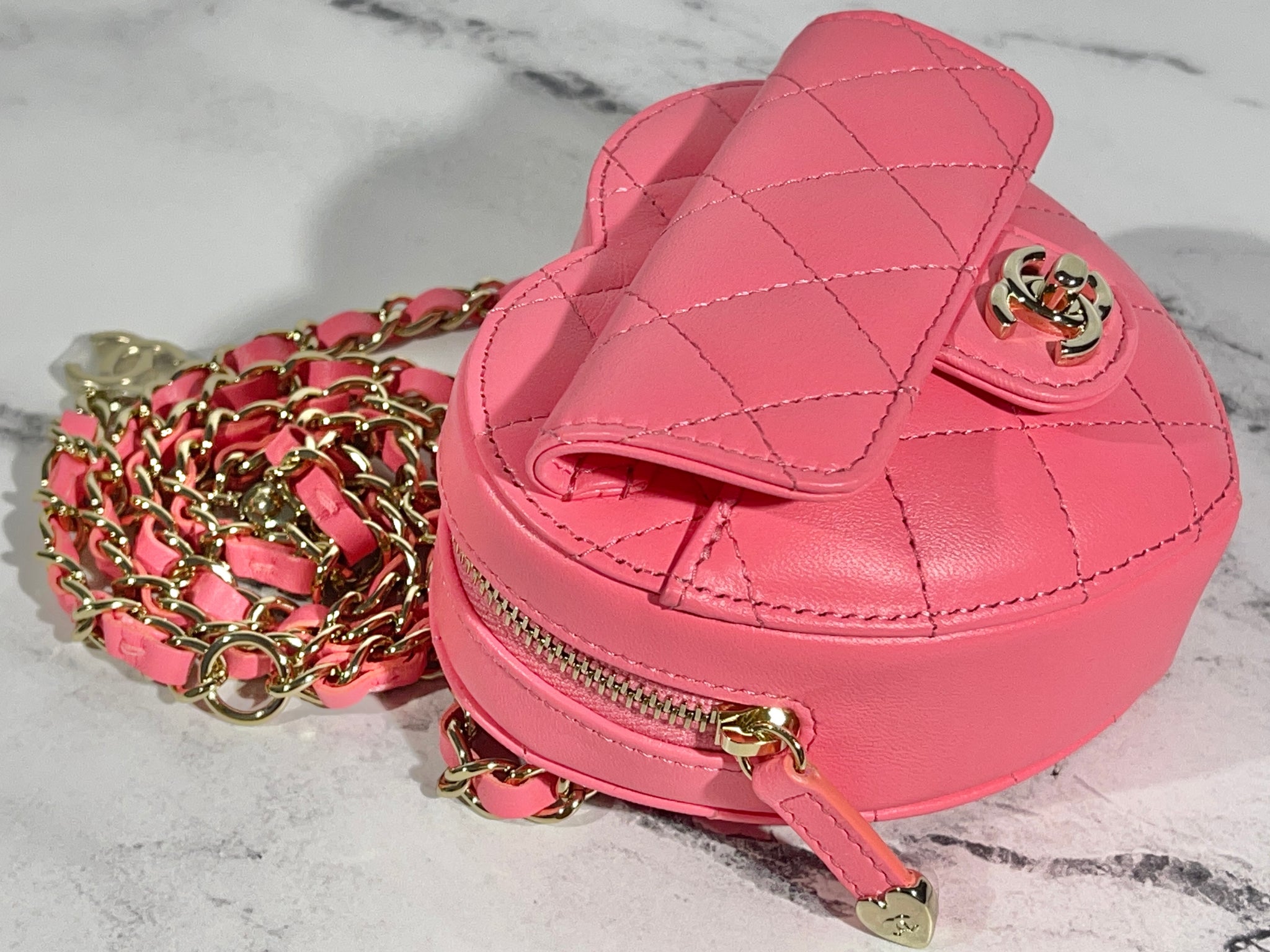 Chanel 19 Pink Tweed Runway Waist Bag  Belt Bag  I MISS YOU VINTAGE