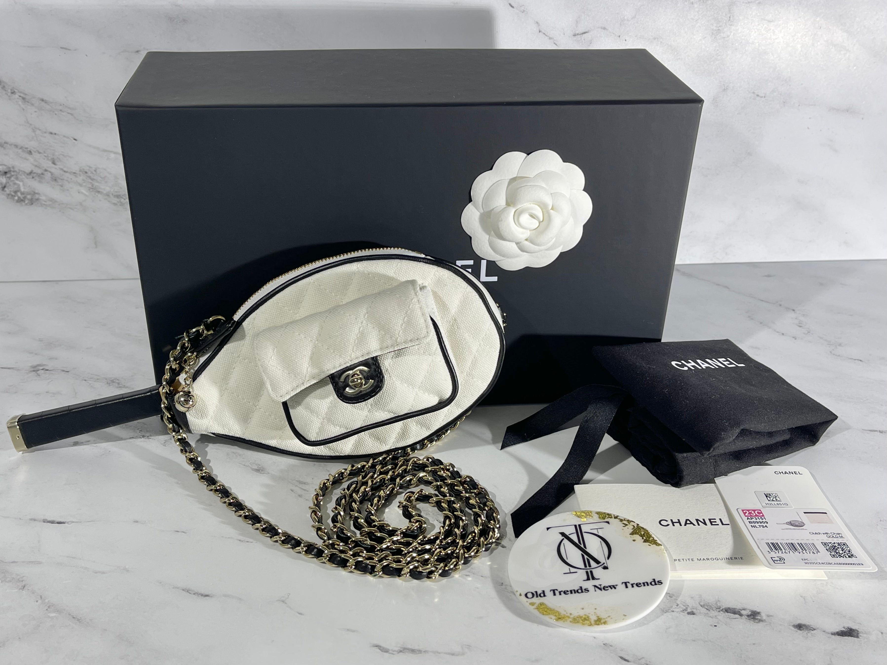 chanel travel pouch set